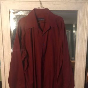 Red button up shirt 2X stain free